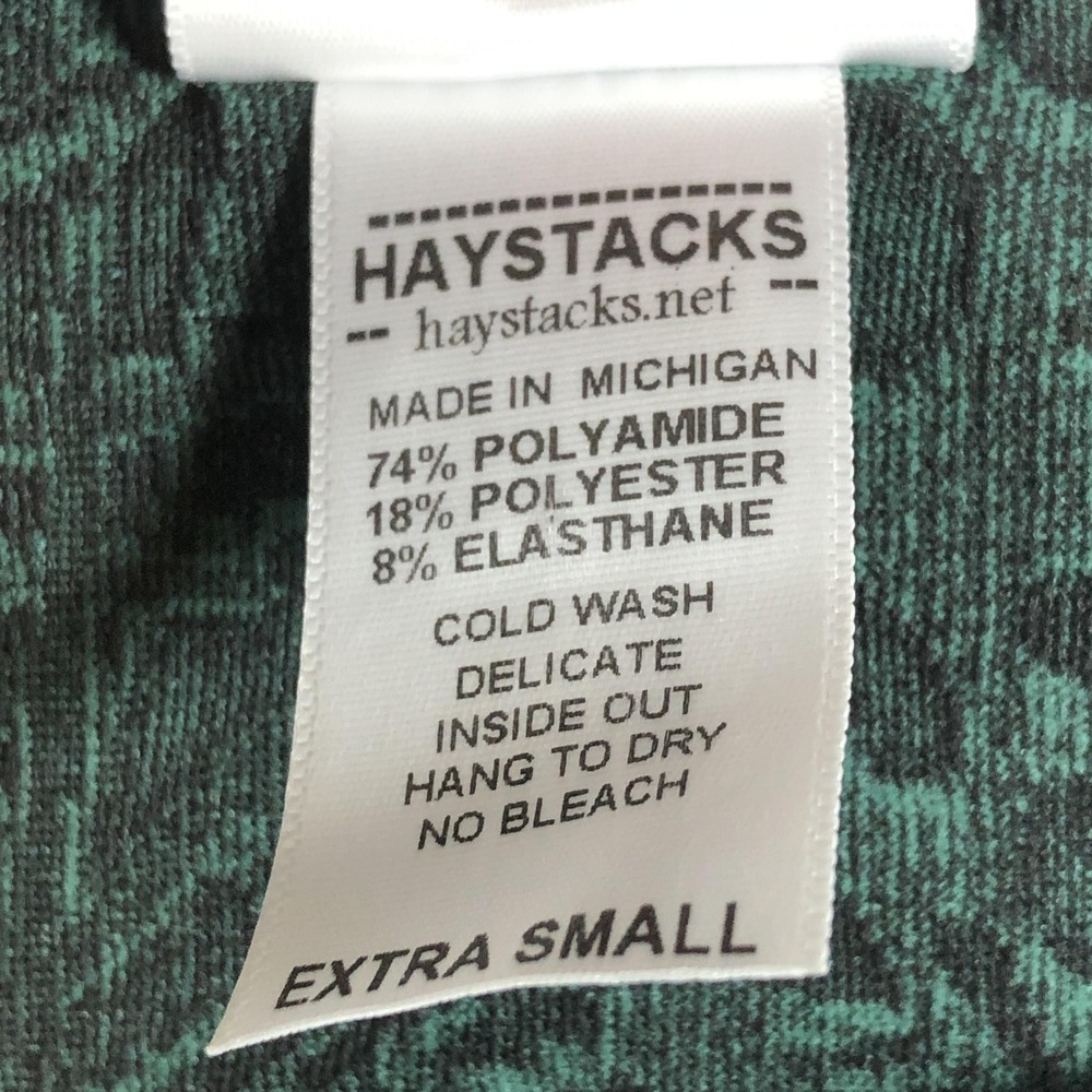 Haystacks Women's Skirt Size XS Green Black Abstract A-Line Pull-On - Picture 3 of 16